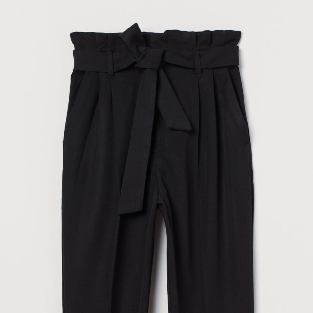 H&M Black Paper-bag Pants